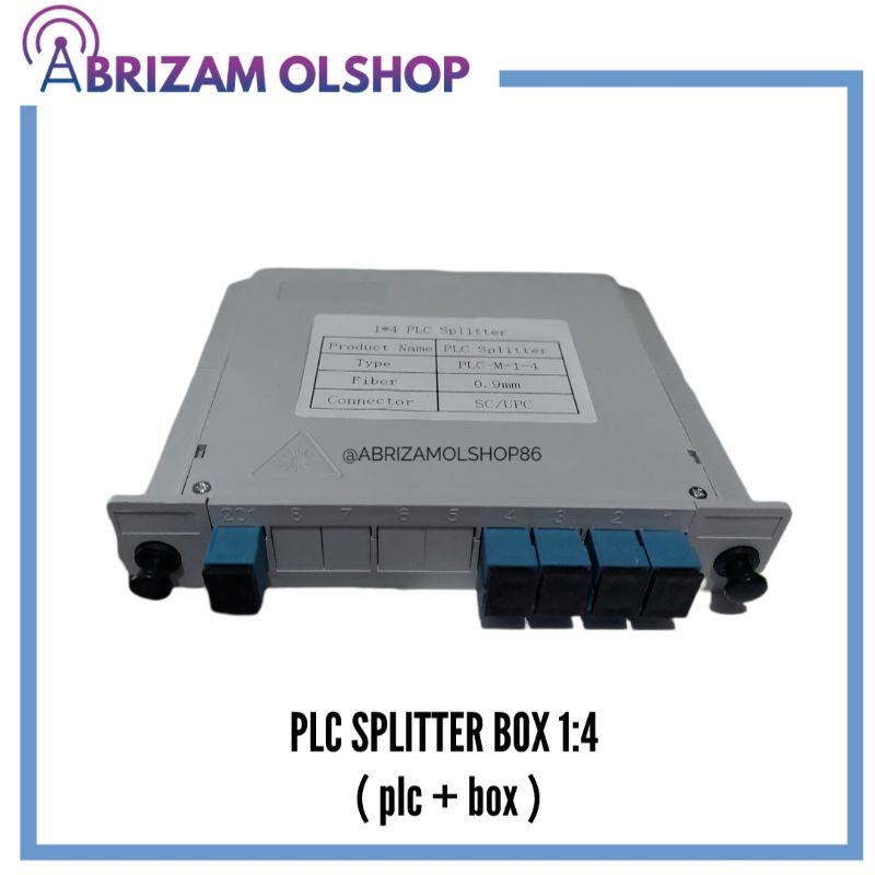 Jual Passive Splitter PLC BOX 1:4 SC UPC Fiber Optik Pasif Splitter FO ...