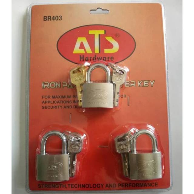 Jual Gembok Masterkey Master Key ATS - 40mm x 3pcs | Shopee Indonesia