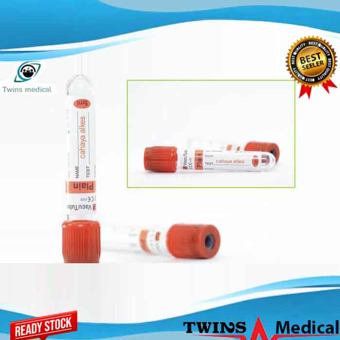 Jual Tabung Vacutainer Plain 5ml Tutup Merah Merk GP | Tab Plain 5 ml ...