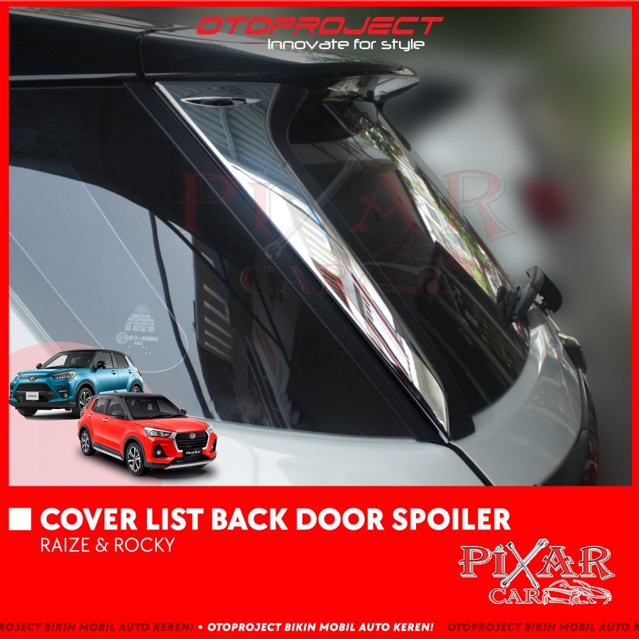 Jual COVER LIST BACK DOOR SPOILER MOBIL RAIZE / ROCKY - CARBON | Shopee ...