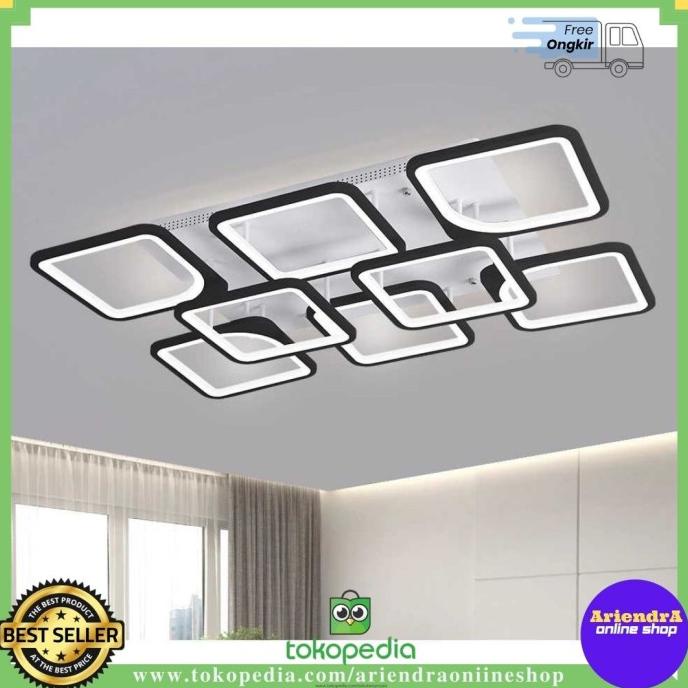 Jual Lampu Plafon Ruang Tamu Kamar LED Plafon Modern 6+2 LED 85W-Putih