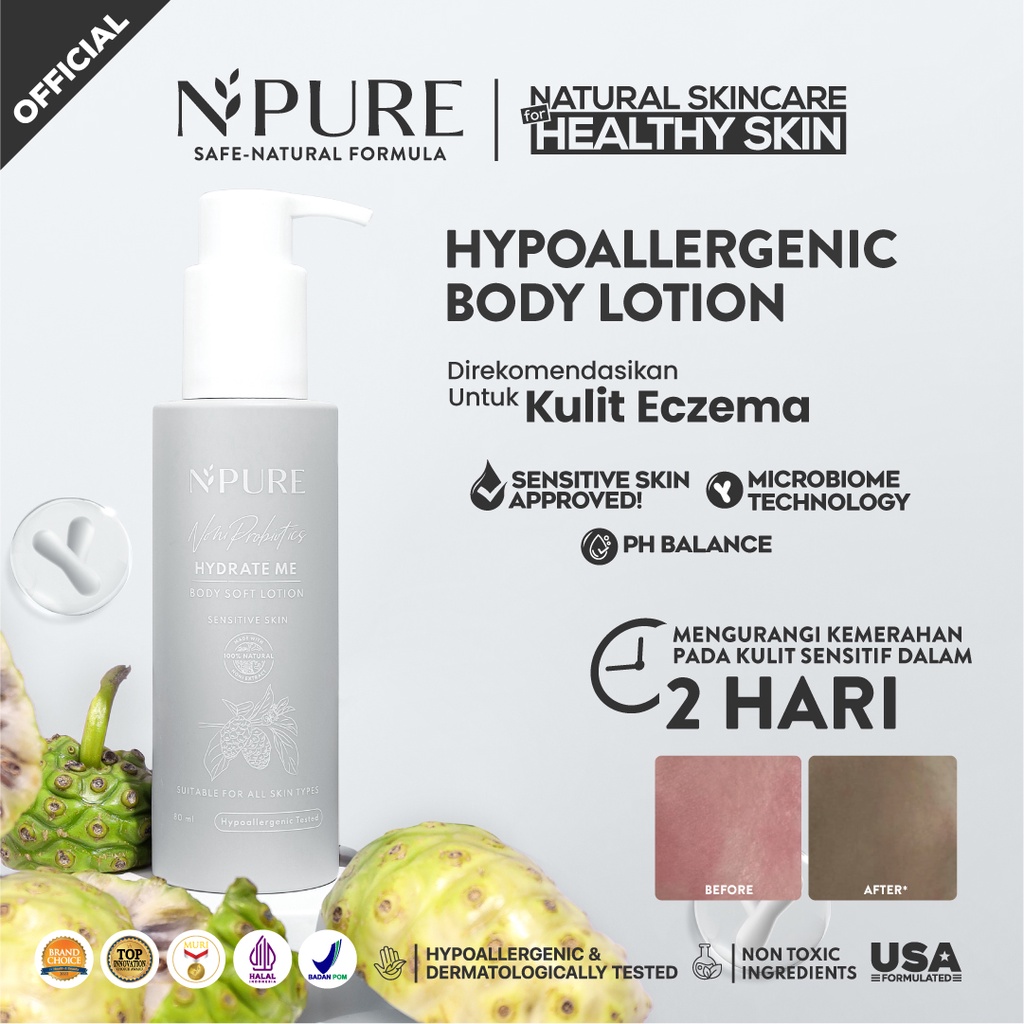 Jual NPURE Body Lotion Noni/ Hydrate Me / Eczema Care / Pelembap Badan