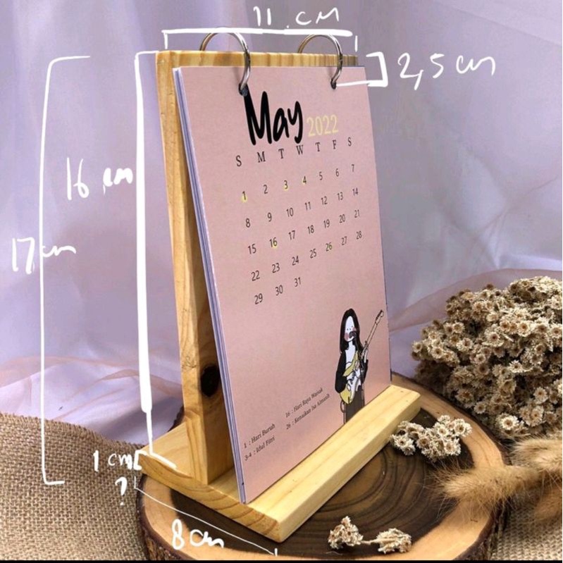 Jual Dudukan kalender kayu tempat kalender meja  Shopee Indonesia