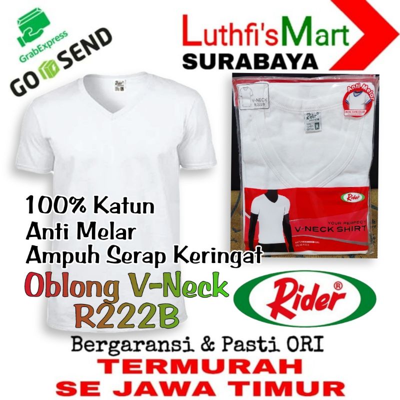 Jual LUMA- Kaos Polos Pria V Neck RIDER 222 BP BWH Bahan 100% Katun ...