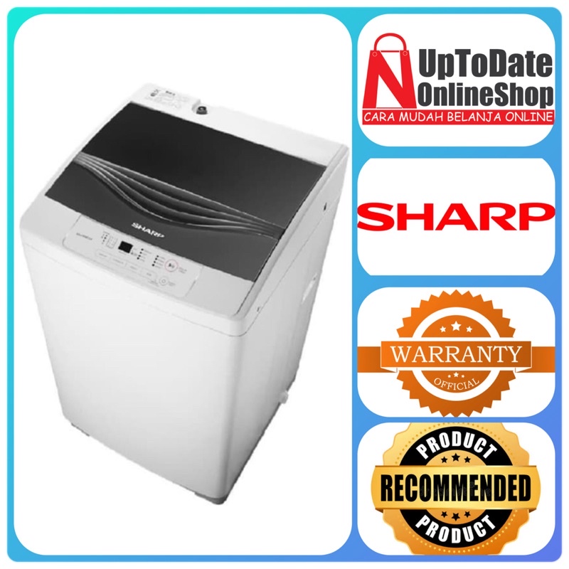 Jual MESIN CUCI SHARP 1 TABUNG 7.5KG ES-F950P-GY F950P F950 ECO LOGIC ...