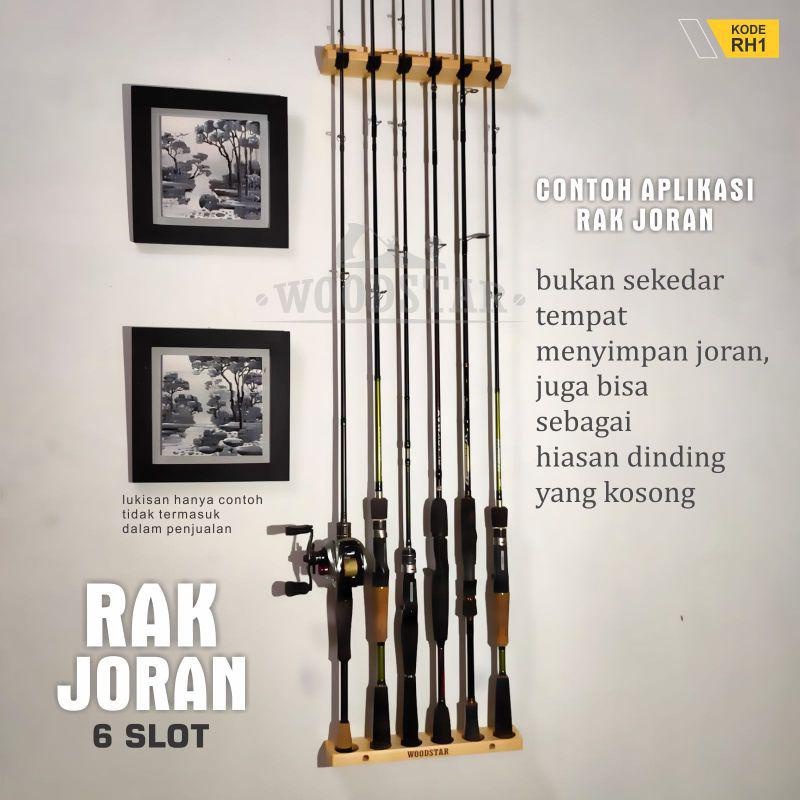 Jual Rak Joran Pancing Dinding 6slot Kayu Jati Belanda Rod Holder ...