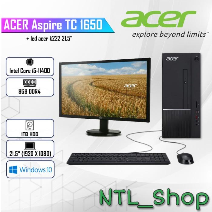 Jual Pc Acer Aspire Tc 1650 I5 11400 8gb 1tb Dvdrw Win10 Led Acer 21