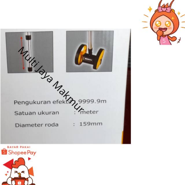 Jual Meteran dorong roda pengukur walking measuring | Shopee Indonesia