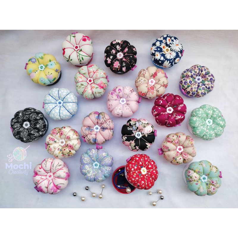 Jual Pincushion Tempat Jarum Pentul Wadah Peniti Jilbab Motif Bunga
