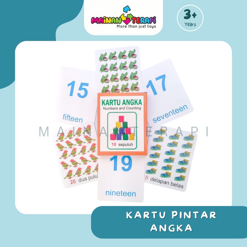 Jual Mainan Terapi Kartu Pintar Angka Versi Baru Flashcard Kartu Bicara