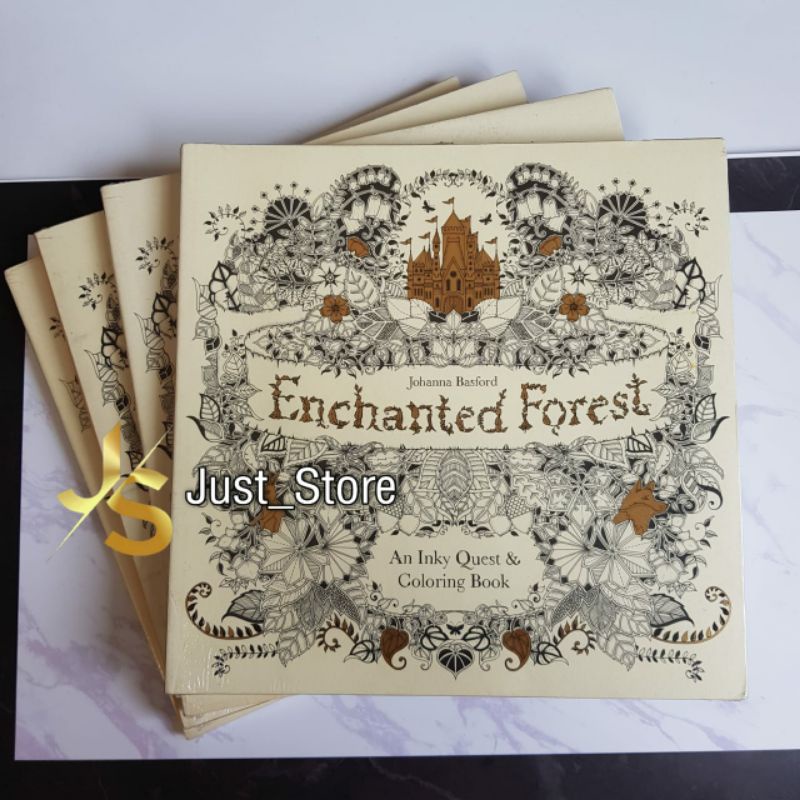 Jual ENCHANTED FOREST Johanna Basford - Adult Coloring Book IMPORT