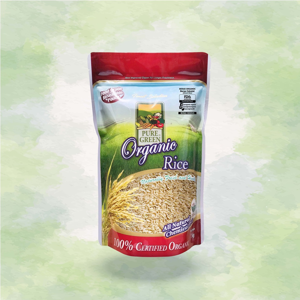 Jual Puregreen Organic Rice Brown 1 Kg | Shopee Indonesia