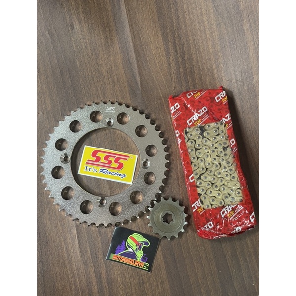 Jual Gear Set klx 150 D Tracker 150 SSS Racing Set Rantai Gold