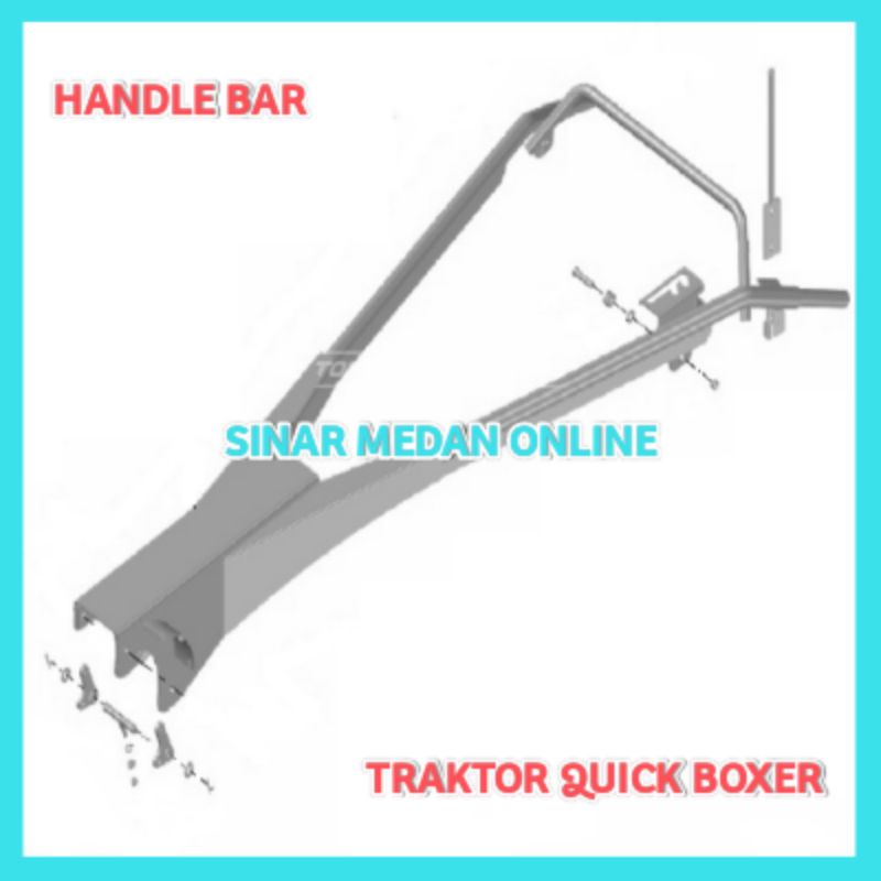Jual G1000 handle bar traktor quick boxer stang stir handel gagang bar ...