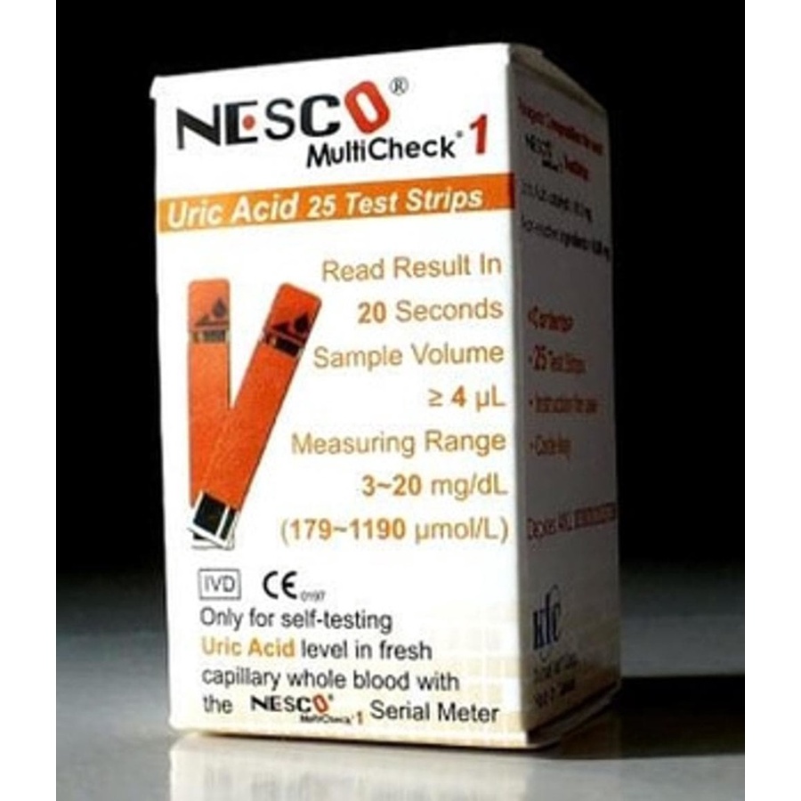 Jual Nesco Multicheck 1 Strip Urid Acid / Asam Urat - Isi 25 | Shopee ...
