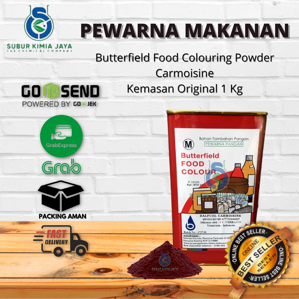 Jual Butterfield Food Coloring Carmoisine / Pewarna makanan butterfield