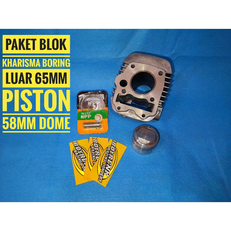 Jual PAKET BLOK KARISMA SUPRA X 125 BORE UP PISTON 57/57.5/58/58.5/59/59.5BOYRENK Shopee