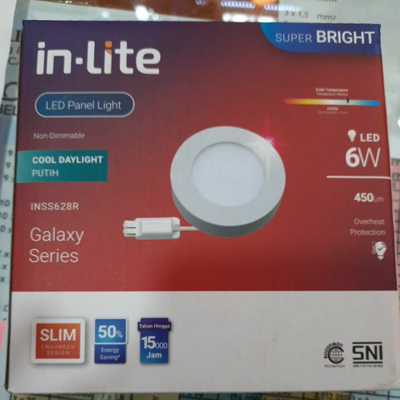 Jual IN LITE LED Panel 6W 6 WATT BULAT Outbow Ditempel - INSS628R INSS ...