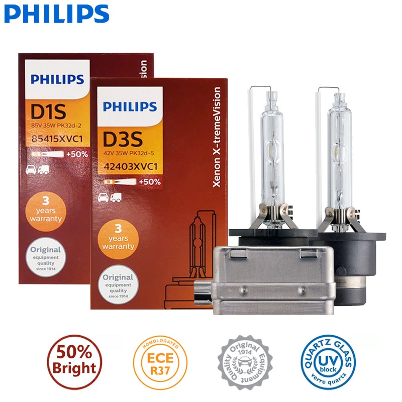 Jual PREORDER Philips XENON D1S D2S D3S X-tremeVision 4800K +50% Bright ...