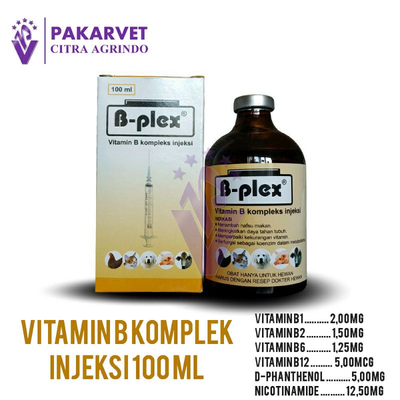 Jual B plex 100 ml PYRIDAM Vitamin B Komplek untuk ternak | Shopee ...