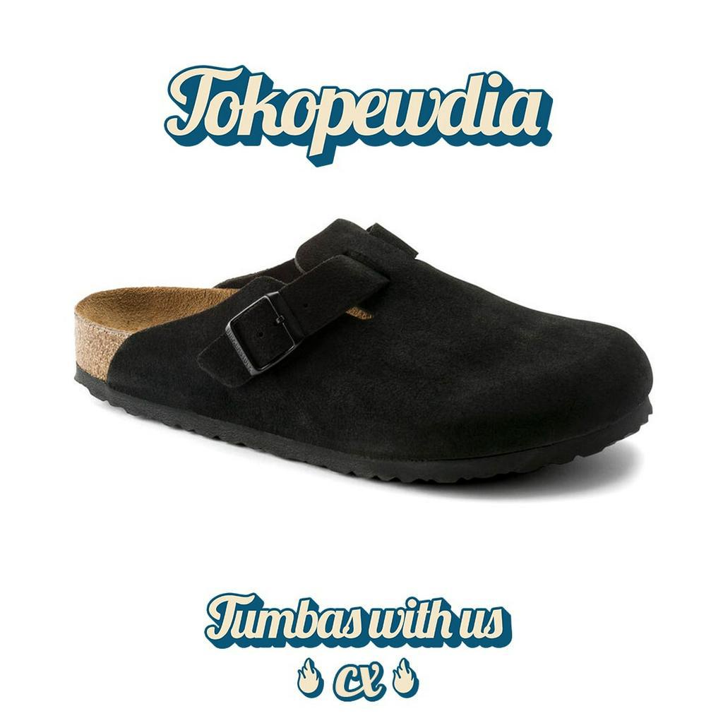 Jual Birkenstock Boston Soft Footbed Clogs Black | Shopee Indonesia