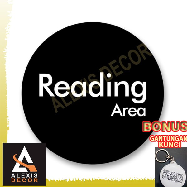 Jual Murah Reading Area Signage Wall Sign Reading Area Ruang Baca