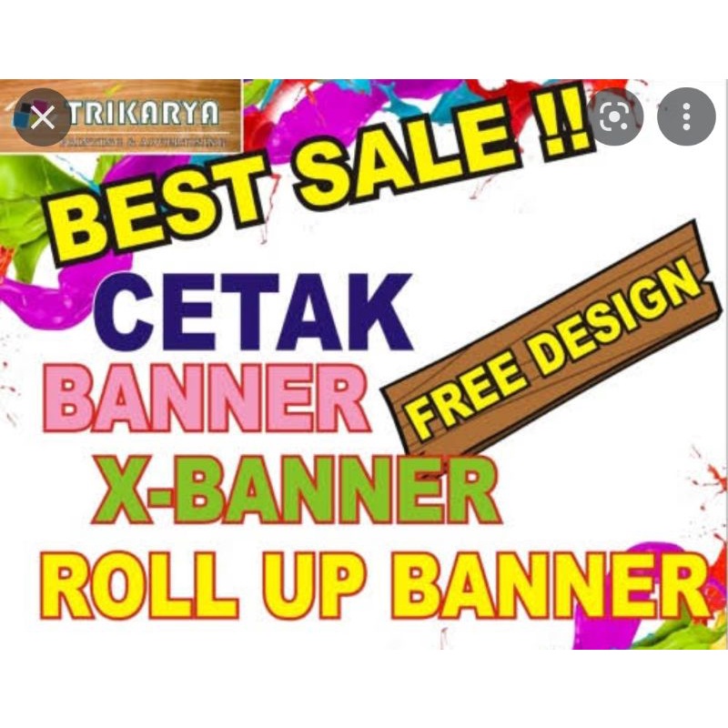 Jual Cetak Banner Spanduk Custom Meteran Shopee Indonesia