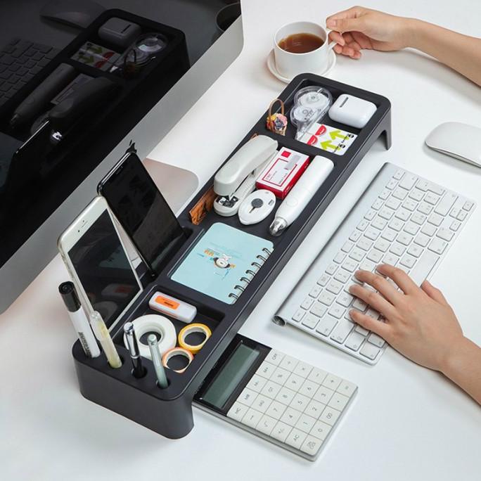 Jual Rak Keyboard Desktop Organizer Charge Hp Holder Ipad Stand Laptop ...