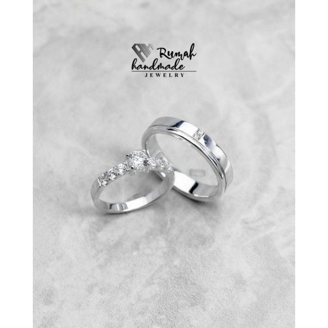 Jual Cincin Couple Emas Putih Cincin Nikah Cincin Tunangan Cincin