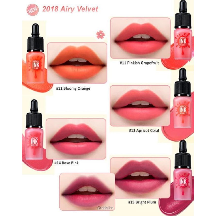 Jual Peri pera Airy Ink VELVET / PeriPera AIRY Ink Tint Lipstick