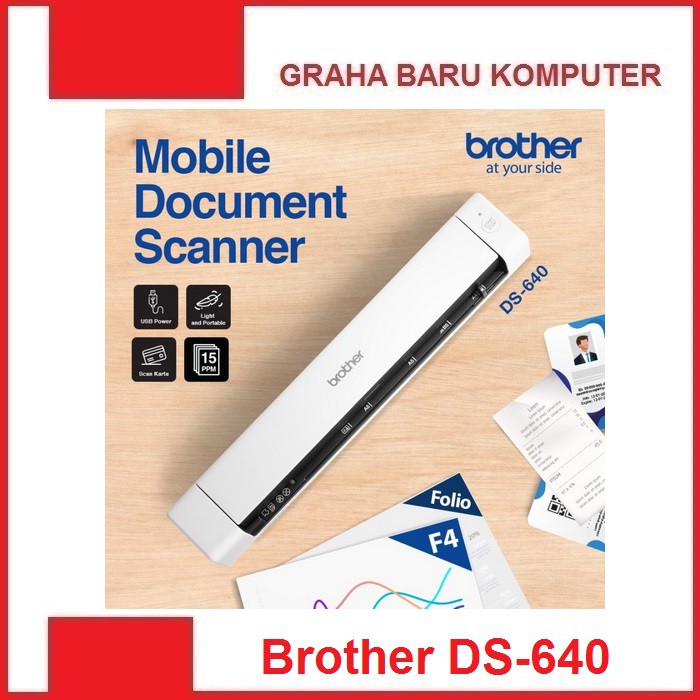 Jual Brother Scanner DS640 Compact Mobile Document Portable Portabel F4 ...