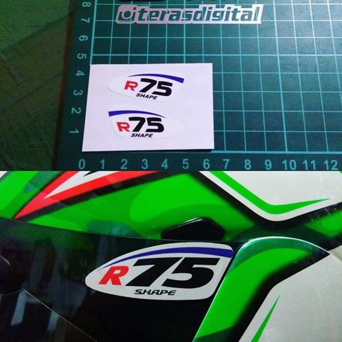 Jual Print and cut sticker, R75 Shape ARAI SHOEI INK DLL | Shopee Indonesia