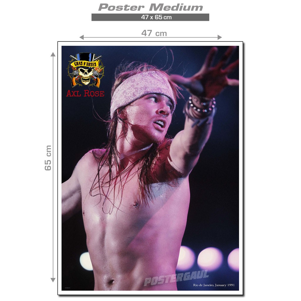 Jual Poster Medium AXL ROSE : IN RIO DE JANEIRO #FJP145 - ukuran 47 x ...