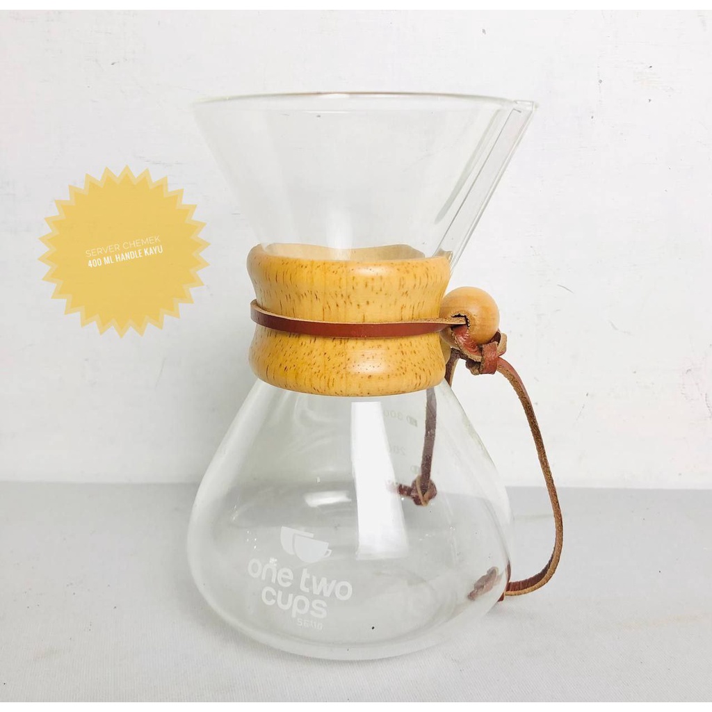 Jual Chemex Coffee Server Glass 400 ml Wood Handle Kayu Teko Dripper Seduh Kopi Manual Brew