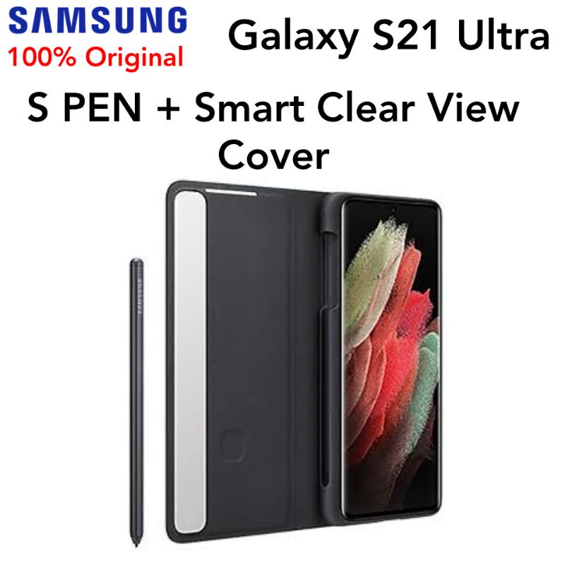 Samsung Galaxy S21 Ultra 5G Original S Pen Smart Clear View Cover Spen  Stylus