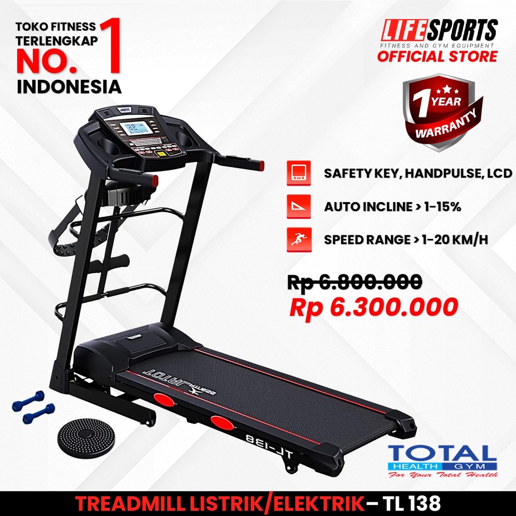 Fungsi incline pada treadmill clearance