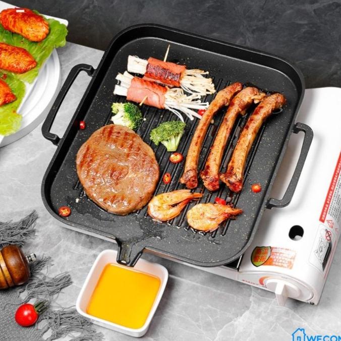 Jual New Korean Induction Cooker Grill Pan Square Grill Pan Teppanyaki