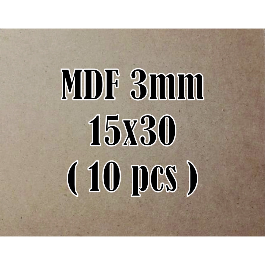 Jual MDF 3mm 15x30 ( 10 Pcs ) Shopee Indonesia