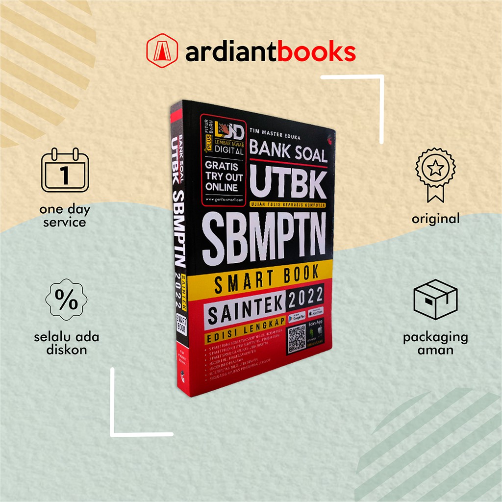 Jual Buku Bank Soal Utbk Sbmptn Saintek 2022 Smart Book Edisi Lengkap