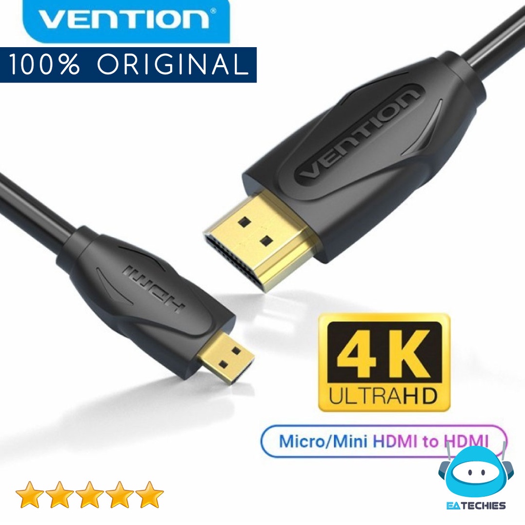 Jual [2M] Vention Kabel Micro HDMI ke HDMI / HDMI Tipe D untuk Tablet ...