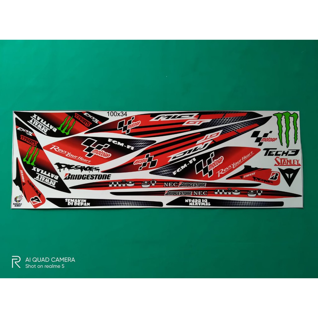 Jual Stiker Motor Mio Gt Variasi Merah | Shopee Indonesia