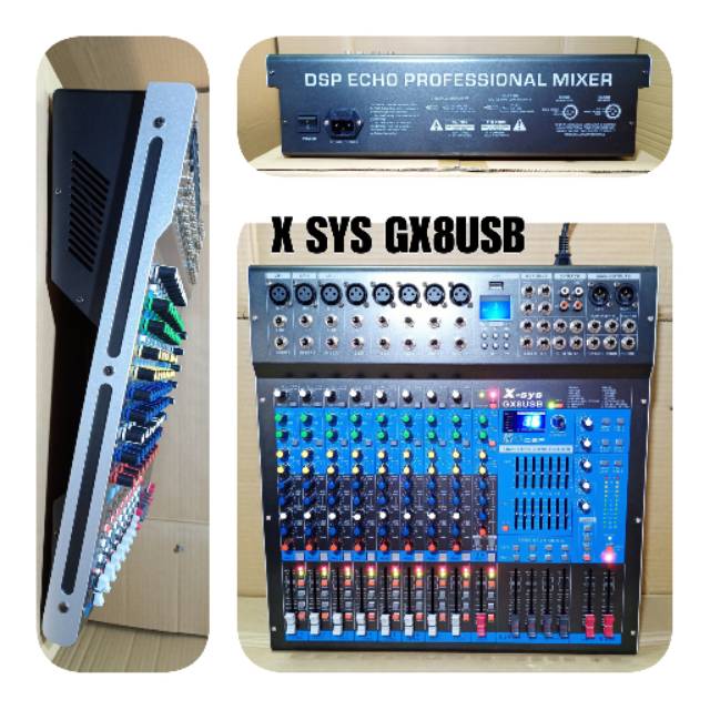 Jual MIXER AUDIO 8 CHANNEL X SYS GX8USB PROFESIONAL DSP ECHO MIXING ...