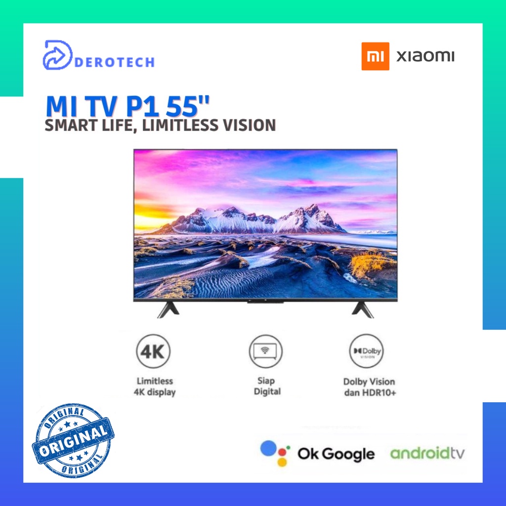 Jual Mi LED TV P1 55 inch 4k UHD Smart Android LED TV | Shopee Indonesia