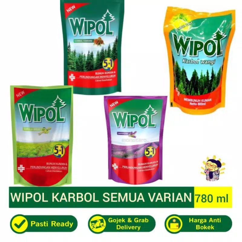 Jual Wipol Karbol Classic Pine Refill 780ml Shopee Indonesia