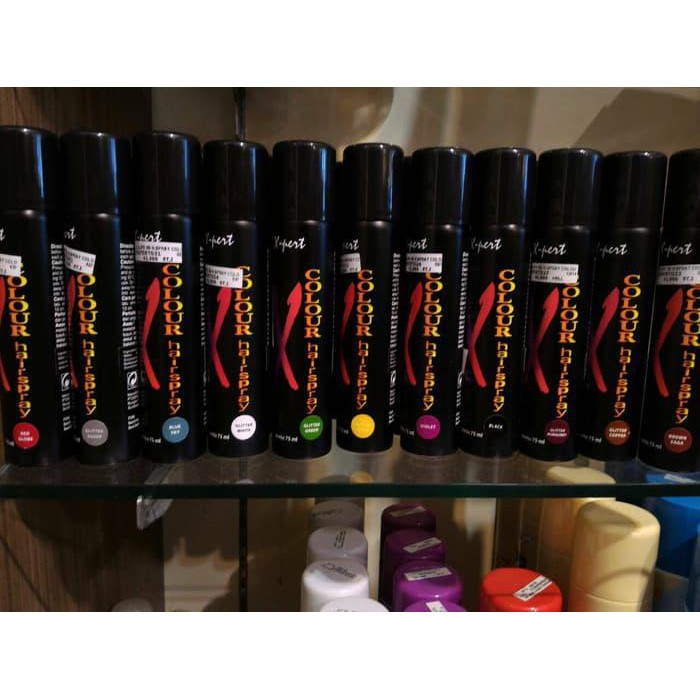 Jual BERKHASIAT XPERT HAIR SPRAY COLOR NON PERMANEN HAIR SPRAY WARNA