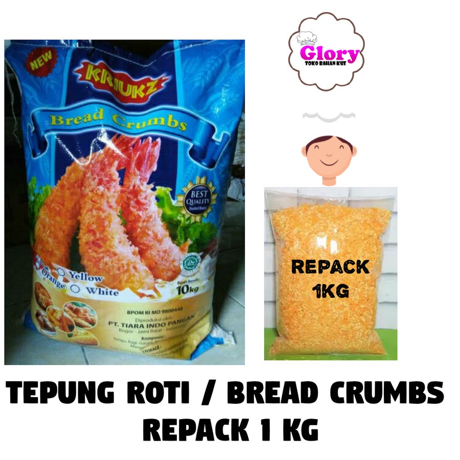 Jual Tepung Roti Orange Repack 1kg Tepung Roti Bread Crumb Tepung Panir