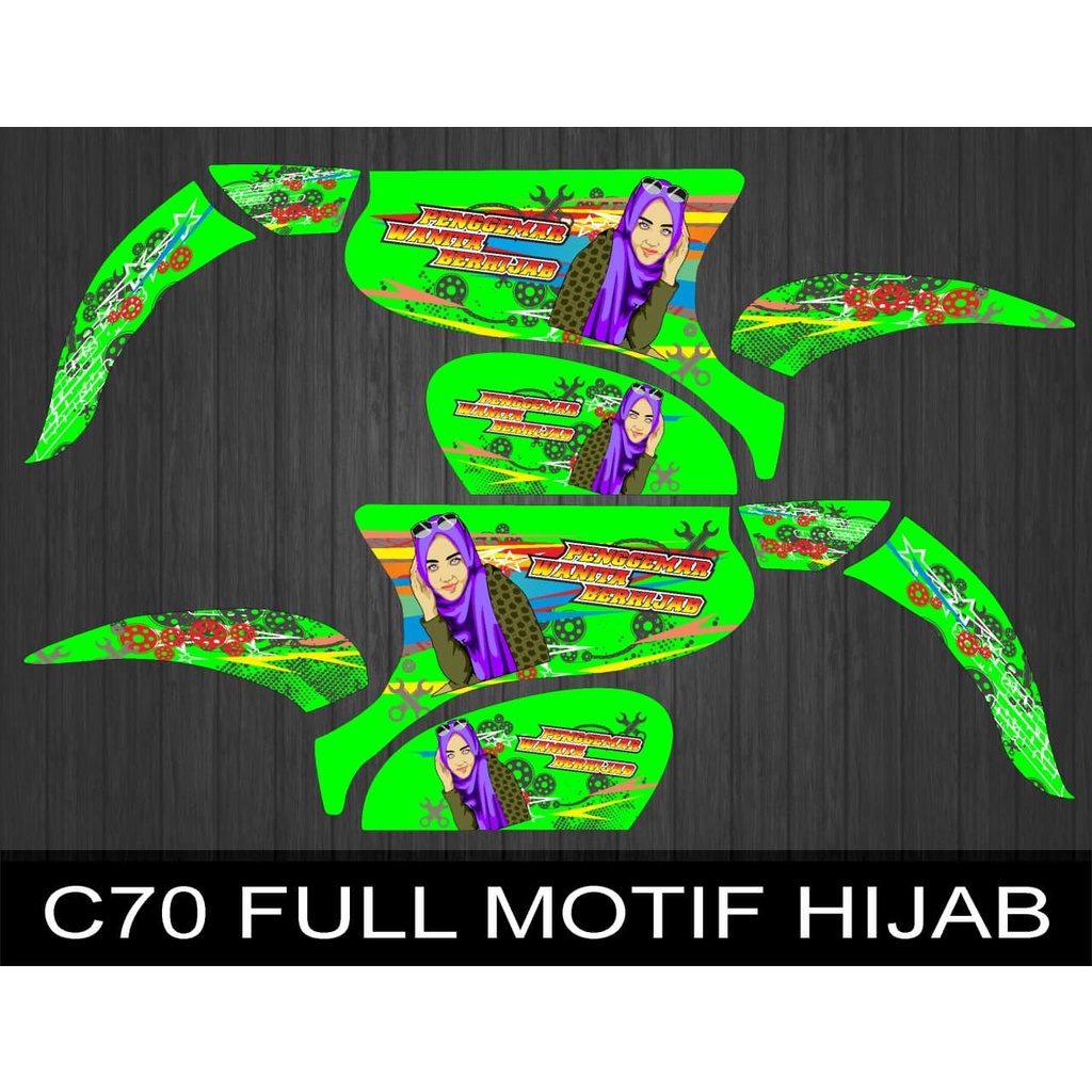 Jual STIKER STRIPING VARIASI HONDA C70 FULL MOTIF HIJAB | Shopee Indonesia