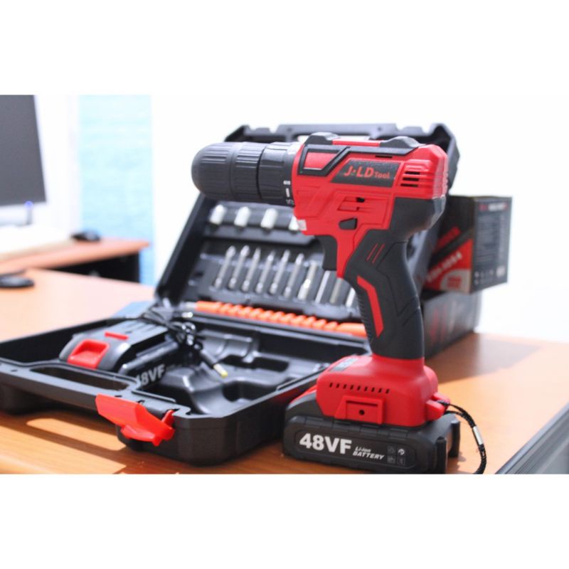 Jual Mesin bor beton 13mm Cordless impact drill JLD 48V bor batrei