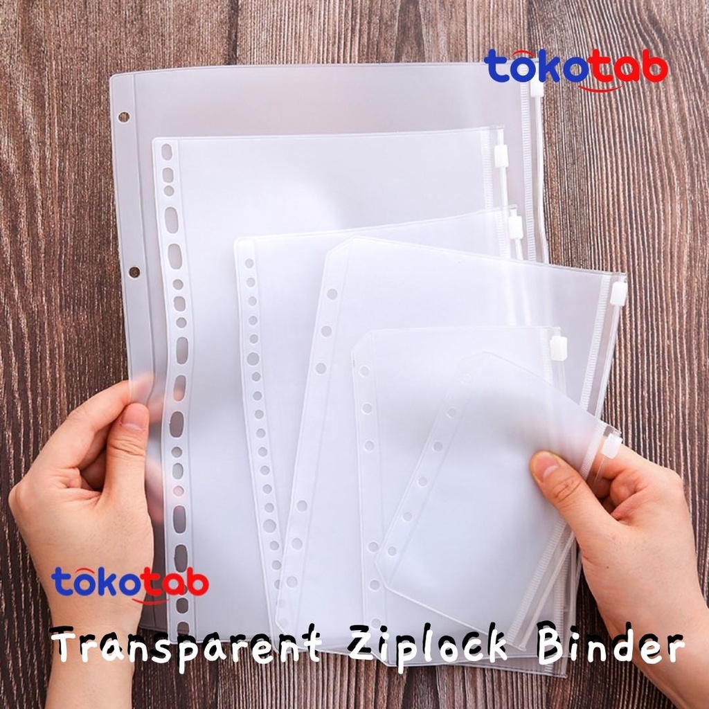 Jual Zipper Bag Binder Pocket Binder Divider / Organizer Pocket Binder