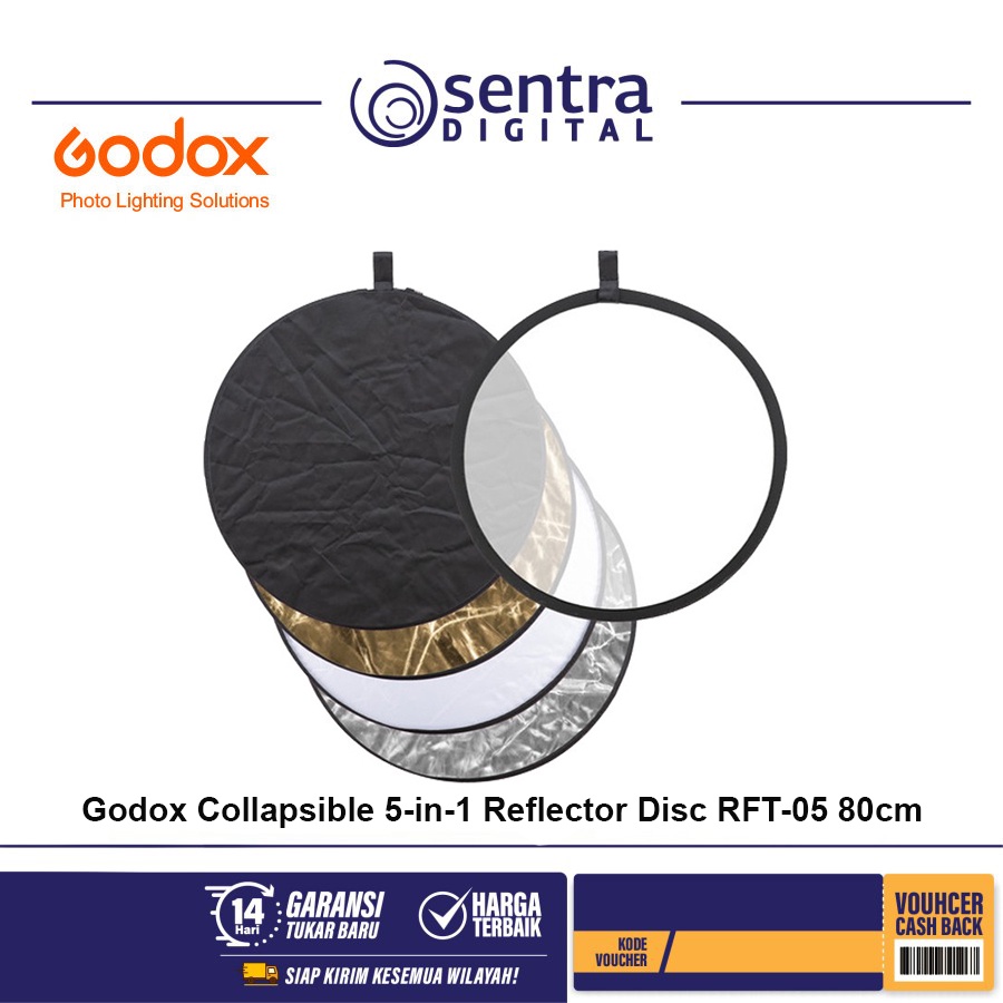 Aazon.co : Godox RFT-05 – 5 In 1 Round Reflectors Foldable With Carry Bag 4 thumbnail image